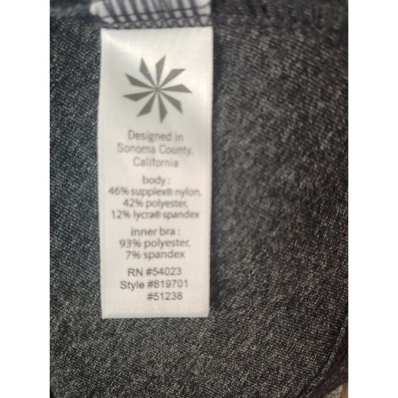 Athleta Gray Equator  Racer Back Tank Top Yoga Shelf Bra XXS - Picture 4 of 4